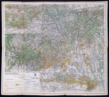 1929 A Mecsek-hegység, Kirándulók Térképe 20/a, Kiadja: Magyar Királyi Állami Térképészet, 48×55 Cm - Andere & Zonder Classificatie