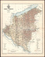 1897 Somogy Vármegye Térképe, Tervezete: Gönczy Pál, Kiadja: Posner és Fia, 30×24 Cm - Andere & Zonder Classificatie