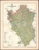 1896 Fejár Vármegye Térképe, Tervezete: Gönczy Pál, Kiadja: Posner és Fia, 30×24 Cm - Andere & Zonder Classificatie