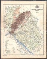 1897 Pozsony Vármegye Térképe, Tervezete: Gönczy Pál, Kiadja: Posner és Fia, 30×24 Cm - Other & Unclassified