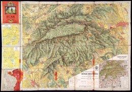 1930 A Bükk-hegység, Kirándulók Térképe 7. Sz., Vászontérkép, Kiadja: M. Kir. Állami Térképészet, 88×66 Cm - Otros & Sin Clasificación