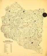 1926 A Dunántúl Települési Térképe. Bátky Zsigmond és Kogutowitz Károly Nyomán, 1:600.000, Kis Gyűrődéssel A Széleken, H - Andere & Zonder Classificatie