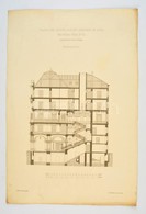 1879-1881 Bécsi Paloták, Villák Tervei 6 Db Nagyméretű Nyomat 30x45 Cm és Dupla - Ohne Zuordnung