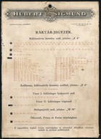 Cca 1910 Hubert és Sigmund Acél és Fémárugyár Rt. 'Durex' Raktár-jegyzéke, Bp., Posner, Kétoldalas Kartonlap, Kopott, Fo - Unclassified