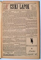 1935 Csíkszereda, Csiki Lapok. Politikai, Közgazdasági és Társadalmi Hetilap. XLVII. évf. 1.-28.,30-31.,33-34.,37-38.,40 - Unclassified