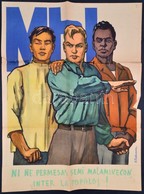 Jelzés Nélkül: Eszperantó Plakát, Hajtott, Szakadással, 82×57 Cm - Other & Unclassified