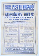 1926 A Székesfővárosi Zenekar Hangversenyeinek Október Havi Műsora A Pesti Vigadóban, Hirdetmény, Hajtott, 47×32 Cm - Otros & Sin Clasificación