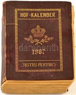 1907 Gotha, Gothaischer Genealogischer Hofkalender Nebst Diplomatich-statistischem Jahrbuche, Vászonkötés, Széteső állap - Unclassified