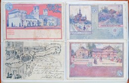 ** * 33 Db Régi Külföldi Városképes Lap Narancssárga Albumban / 33 Pre-1945 European Town-view Postcards In An Orange Al - Ohne Zuordnung