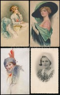 ** * 8 Db RÉGI Motívumlap: Hölgyek, Pár Lithoval, Egy Fotó / 8 Pre-1945 Motive Postcards, Lady, Some Lithos And One Phot - Sin Clasificación