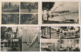 * Balaton - 10 Db Modern Fekete-fehér Képeslap / 10 Modern Black And White Postcards - Ohne Zuordnung