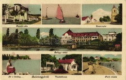 * T2/T3 1942 Balatongyörök, Remete Villa, Utca, Belügyi üdülő, Vasútállomás, Part, Fürdőzők, 'Sír A Kislány A Balaton Pa - Unclassified