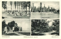 T2/T3 Balatonszárszó, Strand, Napozók, Fürdőzők, Strandfürdő, Park (ragasztónyom / Glue Marks) - Sin Clasificación