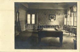 * T2/T3 1930 Békéscsaba, Szálloda Belső, Udvari Olvasó és Játékterem Biliárd Asztallal. Photo (fl) - Sin Clasificación