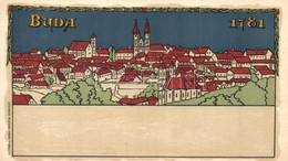 ** T2/T3 Budapest, Buda. Anno 1781. Geittner és Rausch Kiadása, Művészlap, Litho (EK) - Unclassified