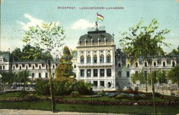 T2/T3 1910 Budapest II. Lukács Fürdő, Magyar Zászló - Unclassified