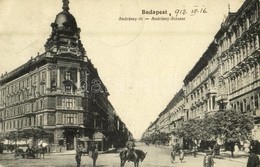T2/T3 1913 Budapest VI. Andrássy út, Földalatti Vasúti Megállóhely, Csendőr - Unclassified