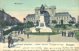 T2/T3 1906 Budapest VII. Központi (Keleti) Pályaudvar, Baross Szobor. Divald Károly 147.  (EK) - Sin Clasificación