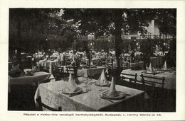 * T2 1930 Budapest XI. Ketter Féle Vendéglő Kerthelyisége, étterem. Horthy Miklós út 48. - Unclassified