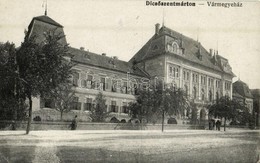 T4 1917 Dicsőszentmárton, Tarnaveni, Diciosanmartin; Vármegyeháza. Kiadja Fröhlich / County Hall (vágott / Cut) - Sin Clasificación