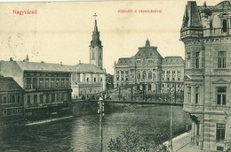 Nagyvárad, Oradea; - 2 Db Régi Városképes Lap: Kishídfő A Városházával, Szigligeti Színház / 2 Pre-1945 Town-view Postca - Sin Clasificación