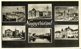 T2 1943 Nagyvárad, Oradea; Városháza, Vasútállomás, Automobilok, Körös Híd, Zsinagóga / Town Hall, Railway Station, Auto - Sin Clasificación