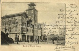 T2/T3 1900 Temesvár, Timisoara; Belvárosi Tűzoltótorony, Tűzoltók. Kiadja Králicsek Béla / Fire Tower, Firefighters (fl) - Sin Clasificación