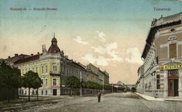 T3 1912 Temesvár, Timisoara; Hunyadi út, Gyógyszertár, Sörcsarnok / Hunyadi-Strasse, Apotheke, Steinbrucher Bier / Stree - Sin Clasificación