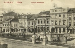 T2 1913 Eperjes, Presov; Fő Utca, Eperjesi Bankegylet, Központi Kávéház, Kósch Árpád üzlete. Kiadja Divald Károly Fia /  - Sin Clasificación