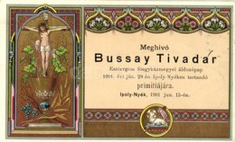 T2 1901 Ipolynyék, Nekyje, Vinica; Meghívó Bussay Tivadar Esztergom Főegyházmegyei áldozópap 1901. évi Június 29-én Ipol - Sin Clasificación