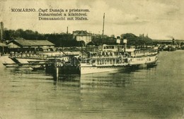 T2/T3 1934 Komárom, Komárnó; Duna és Kikötő, Gőzhajó / Port, Hungarian Steamship, Port  (EK) - Sin Clasificación