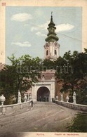 T3 Nyitra, Nitra; Püspöki Vár Kapubejárata. Kiadja Huszár István / Bishop's Castle, Entry Gate (fa) - Sin Clasificación