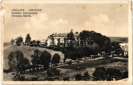 T3 1938 Osgyán, Ozdany; Klástor Ursulienok (zámok) / Orsolya Zárda (Báró Luzsénszky Kastély) / Nunnery, Castle (ragasztó - Sin Clasificación