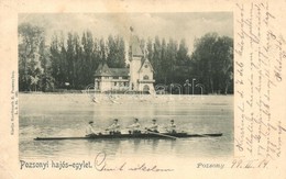 T2/T3 1899 Pozsony, Pressburg, Bratislava; Hajós Egylet Sport Evezősökkel / Ruder-Club / Rowing Club With Sport Rowers ( - Sin Clasificación