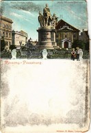 ** T4 Pozsony, Pressburg, Bratislava; Mária Terézia Szobor. Mehner & Maas / Maria Theresia Denkmal / Statue Of Maria The - Sin Clasificación