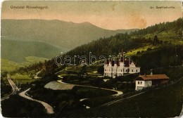 T3/T4 1914 Rózsahegy, Ruzomberok; Gróf Seefried Villa. Komor Testvérek Kiadása / Villa, Castle (kis Sarokhiány / Small C - Sin Clasificación