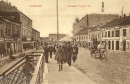 T3/T4 1911 Ungvár, Uzshorod, Uzhhorod, Uzhorod; Kossuth Lajos Tér, üzletek. Kiadja Székely és Illés / Square, Shops (r) - Ohne Zuordnung