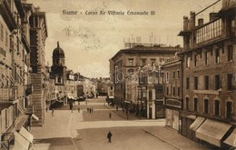 T2/T3 1932 Fiume, Rijeka; Corso Re Vittorio Emanuele III / Street (EK) - Ohne Zuordnung