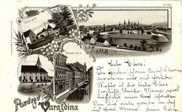 T2/T3 1898 (Vorläufer!) Varasd, Warasdin, Varazdin; Stari Grad, Dravska Ulica, Zupna Crkva / Régi Vár, Utca, Plébániatem - Sin Clasificación