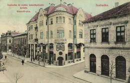 T2 1911 Szabadka, Subotica; Kossuth Utca, Szabadka és Vidéke Takarékpénztár épülete, Kávéház, Fonciere Biztosító Iroda.  - Zonder Classificatie