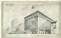 * T2/T3 1928 Cleveland, Ohio, Hotel Statler, Advertisement (13,3 Cm X 8,2 Cm) (EK) - Zonder Classificatie