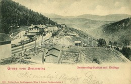 T2/T3 1901 Semmering, Semmering-Station Mit Gebirge / Railway Station, Train, Locomotive. Verlag Hans Nachbargauer 3281. - Zonder Classificatie