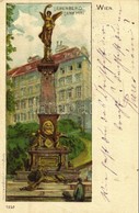 T2/T3 Wien, Vienna, Bécs; Liebenberg Denkmal / Statue. Karl Stücker's Kunstanstalt Litho S: Rosenberger - Ohne Zuordnung