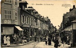 T1/T2 Fauville, La Grande Rue / Main Street, A. Lecaron, Shops - Unclassified