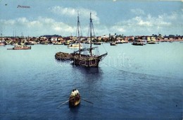 T2 Preveza, Prevesa; Port, Sailing Vessels, Boats + '1916 K.u.K. Kraftwagenkolonne Nr. 35.' 'K.u.K. Etappenpostamt 349' - Zonder Classificatie