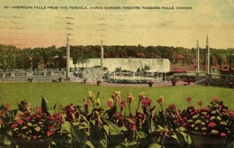 T2 1948 Niagara Falls, American Falls From The Pergola, Oakes Garden Theatre - Sin Clasificación