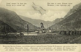 T2/T3 1916 Decan, Monastery Visoki Decani. Serbian Patriotic Propaganda (EK) - Unclassified