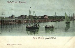 T2/T3 1906 Rimini, Porto Canale / Port, Sailing Vessels, Boats - Unclassified
