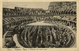 * T2/T3 1930 Rome, Roma; Anfiteatro Flavio O Colosseo Coi Nuovi Scavi / Colosseum With New Excavations (Rb) - Zonder Classificatie