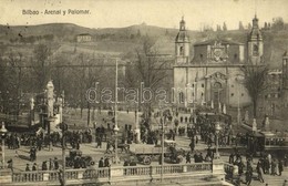 * T2/T3 Bilbao, Arenal Y Palomar / Street View, Church, Truck, Automobile, Tram, Crowd (EK) - Unclassified